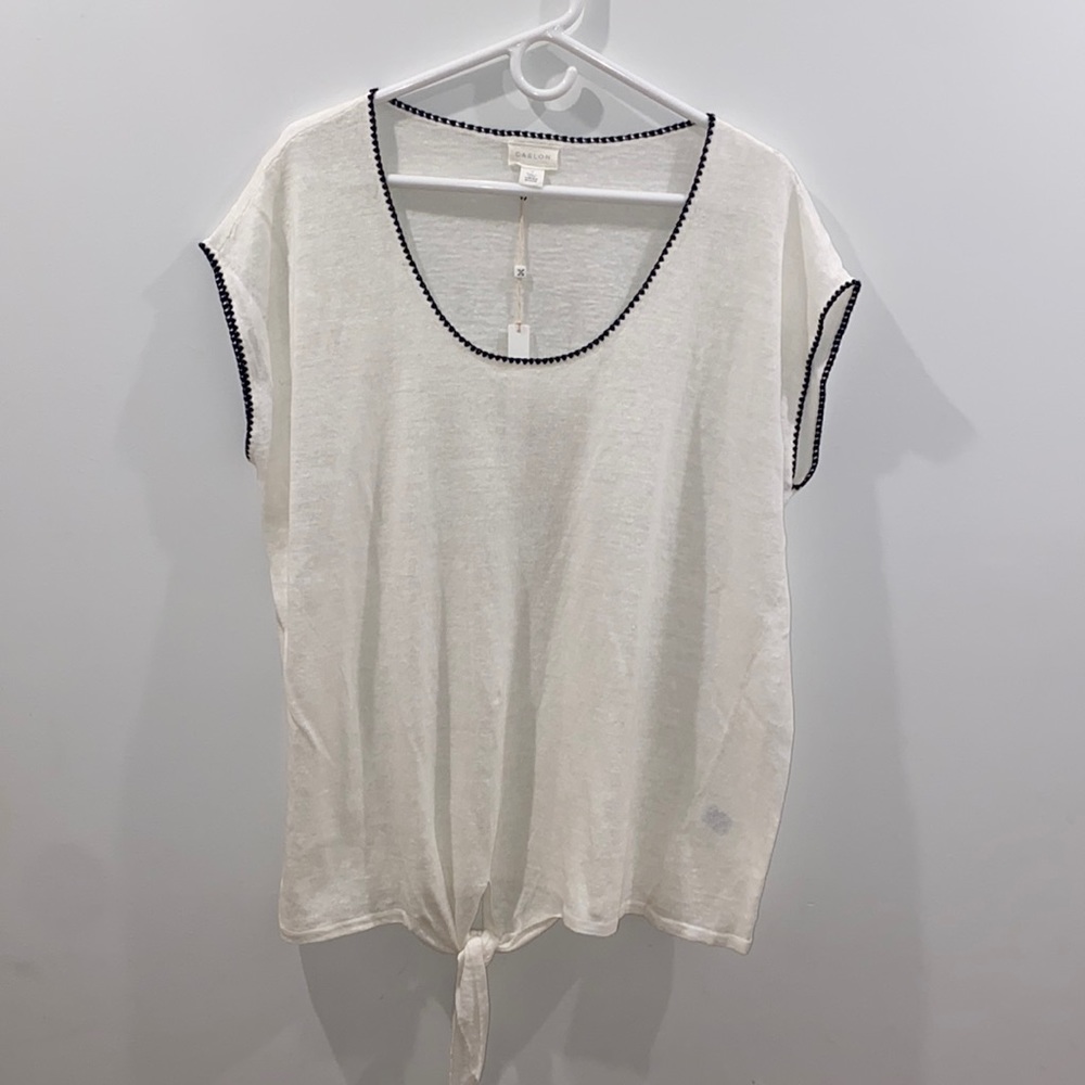 NWT Caslon Knit short sleeve top size 1X